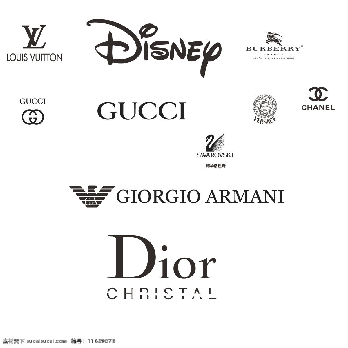 大牌 logo lv 古琦logo 迪奥 diro 范思哲 阿玛尼 香奈儿 图标 矢量logo 矢量图标