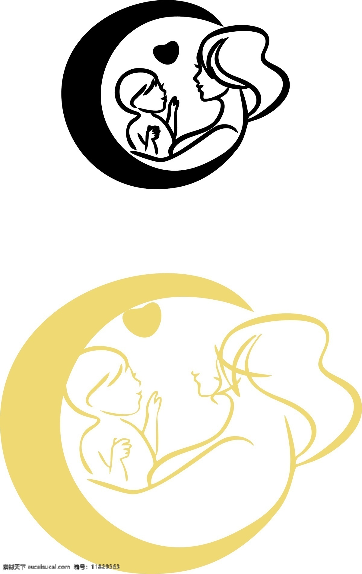 育儿logo 母婴logo 月儿圆 母亲logo 婴儿 母婴 logo设计 logo 奶粉logo logo母婴 月儿 圆 矢量母婴