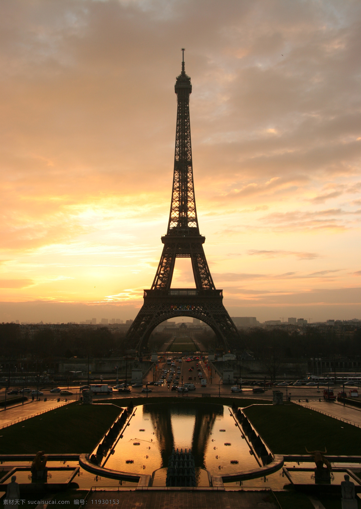 埃菲尔铁塔 法国 巴黎建筑 夕阳 风景 建筑园林 建筑摄影