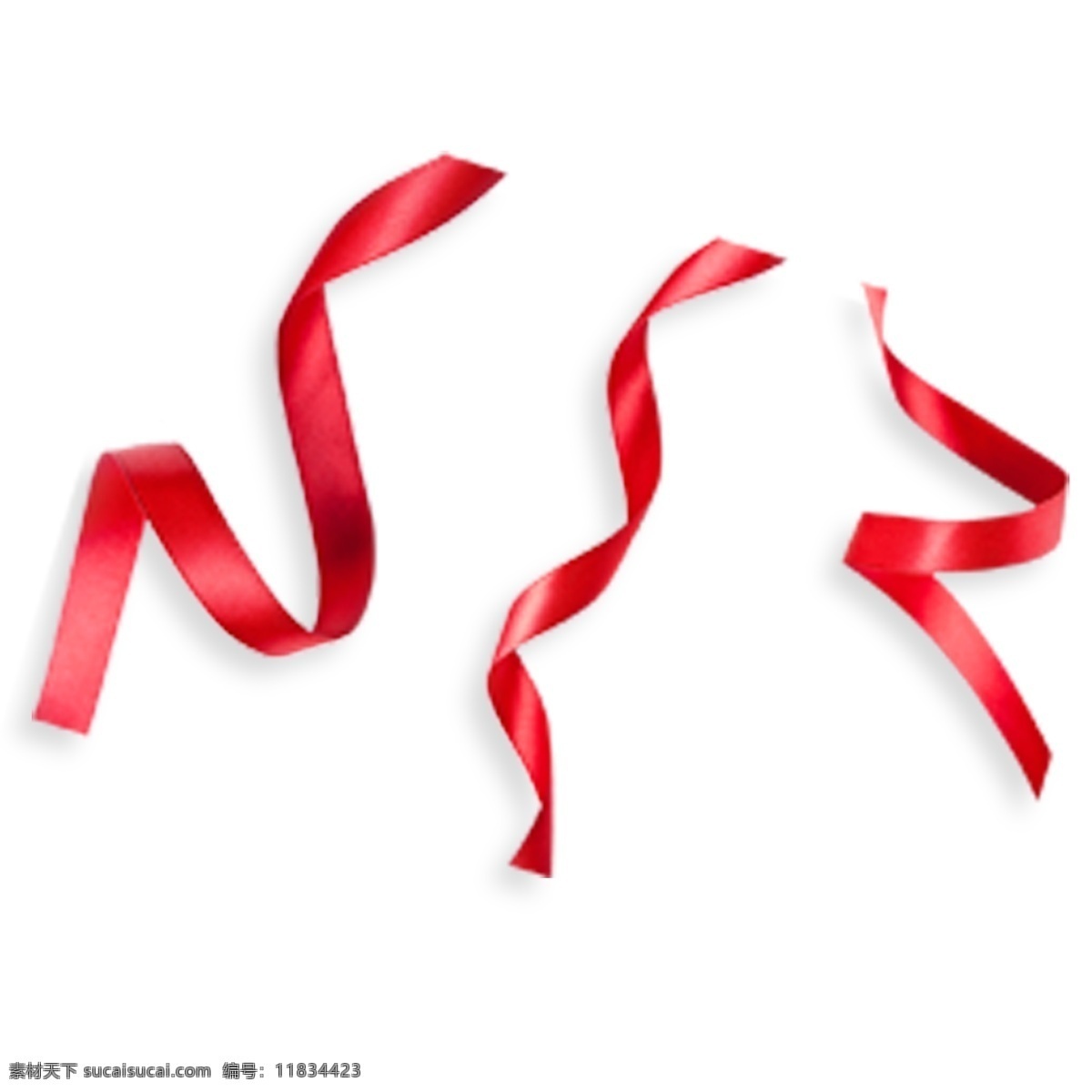 红色 丝带 装饰 喜庆 活动 节日 红丝带 装饰素材