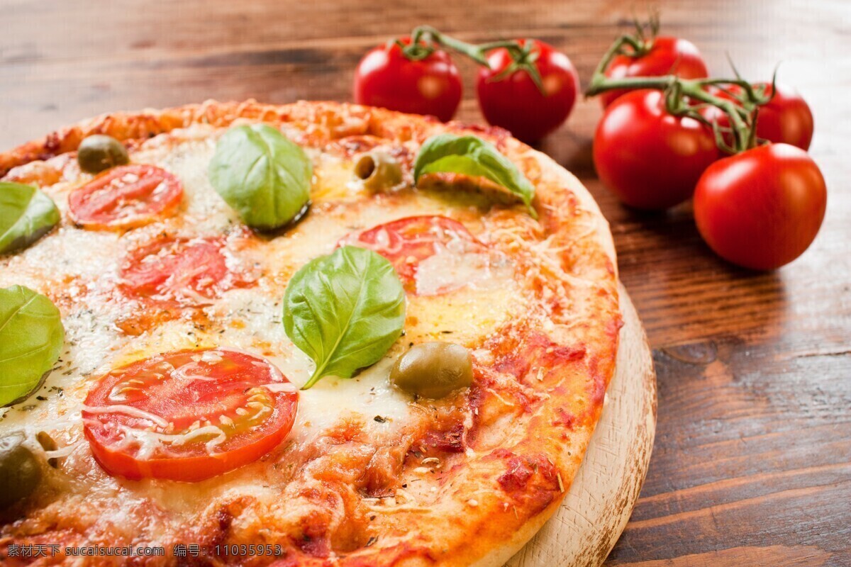披萨 西红柿 西式美食 美食素材 西餐美食 餐饮美食