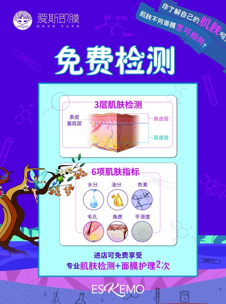 爱斯即膜 化妆品 面膜 展架 海报