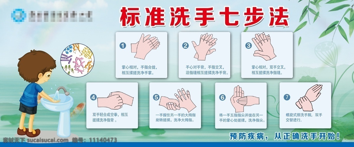 标准洗手七步 洗手七步 7步法 洗手 小学生洗手 标准洗手法 洗手次序