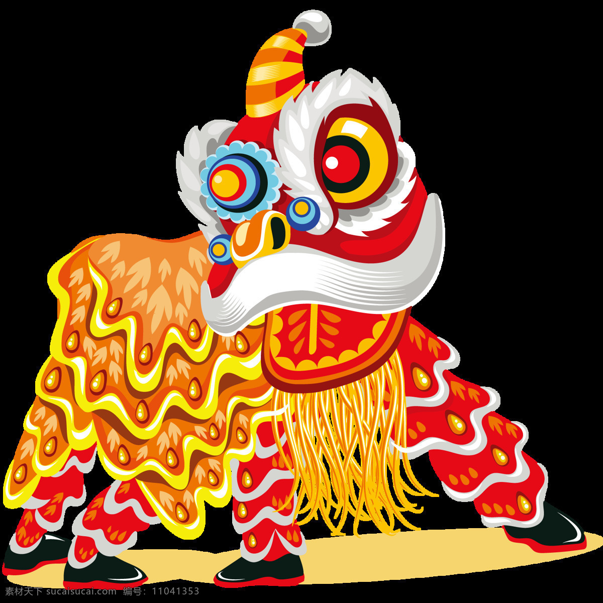 卡通 新年 舞狮 2018 2018狗年 年 狗年 png素材 传统文化 狗年旺旺 贺新年 节日素材 节日元素 庆祝 舞狮素材 中国风素材 中式习俗