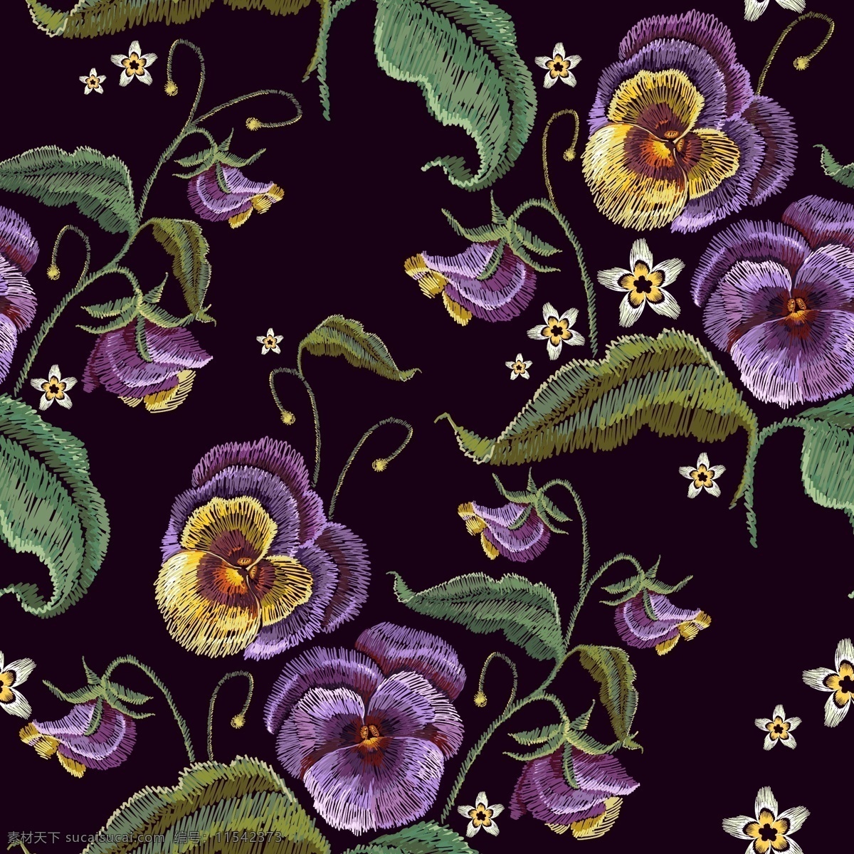紫色 刺绣 花纹 背景 底纹 艺术 传统 中国 花朵