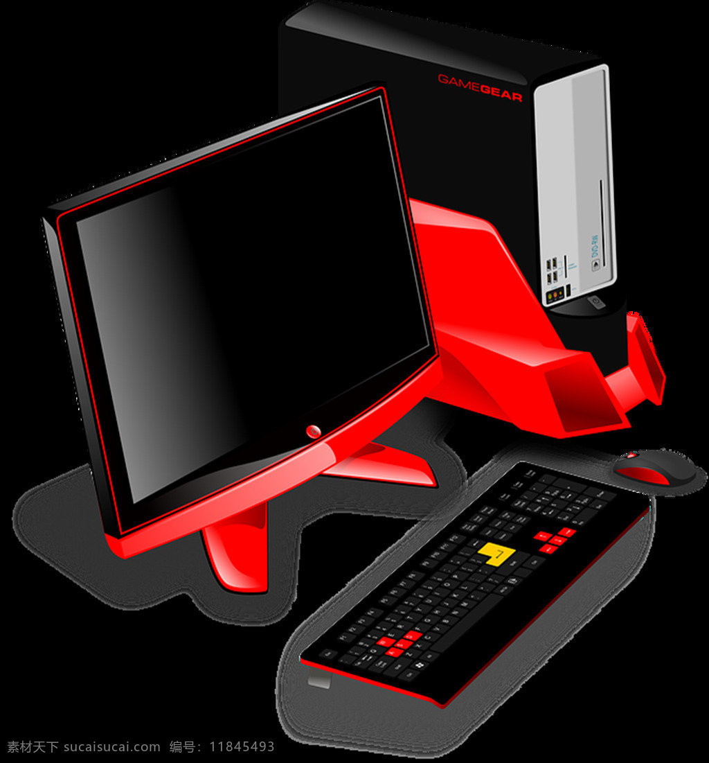 矢量电脑素材 计算机 工作站 服务器 监视器 键盘 桌面 鼠标 时尚 外围设备 设备