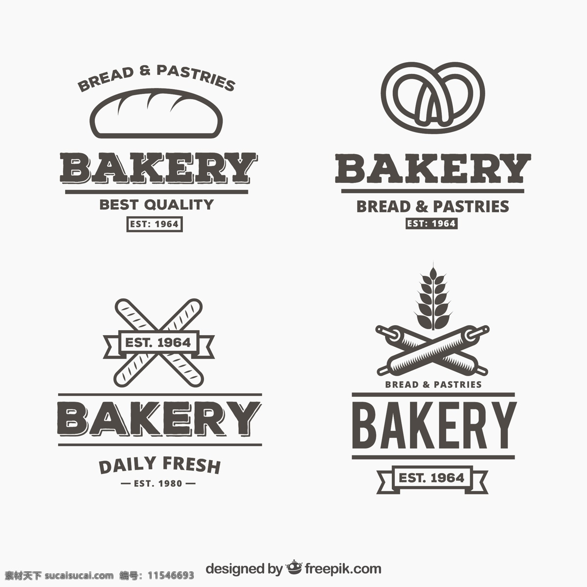 老式 风格 烘焙 标志 酿酒 食品 复古 蛋糕 面包 企业 甜 公司身份 糕点 美味 咖啡馆 白色