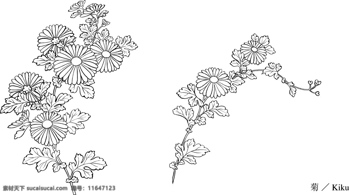 花卉 喇叭花 矢量图 桃花 线描 祥云 源文件 日本 矢量 风格 其他矢量图