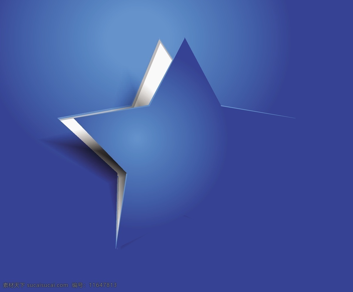 创意 五星 剪纸 背景 矢量 蓝色 矢量背景 矢量素材 五角星 折纸 质感 矢量图 其他矢量图