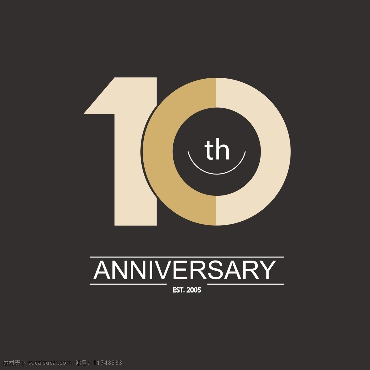 10周年标签 10周年庆典 周年庆数字 十周年 10周年 数字标签 周年庆标签 周年庆典 扁平化元素 圆形图标 黑色