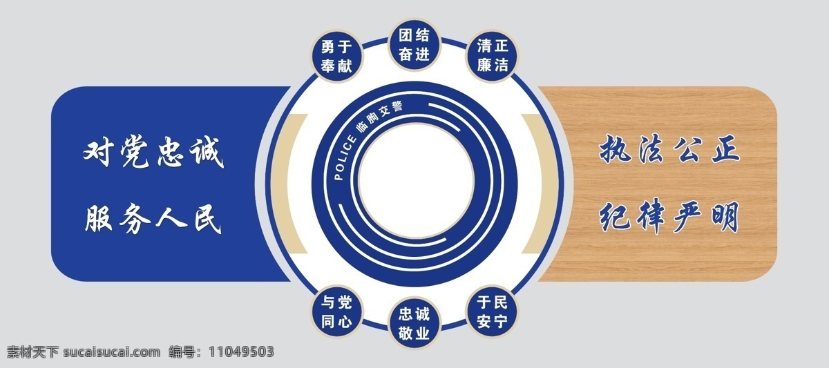 警营文化图片 警营文化 圆形 文化墙 形象墙 对党忠诚 展板 分层