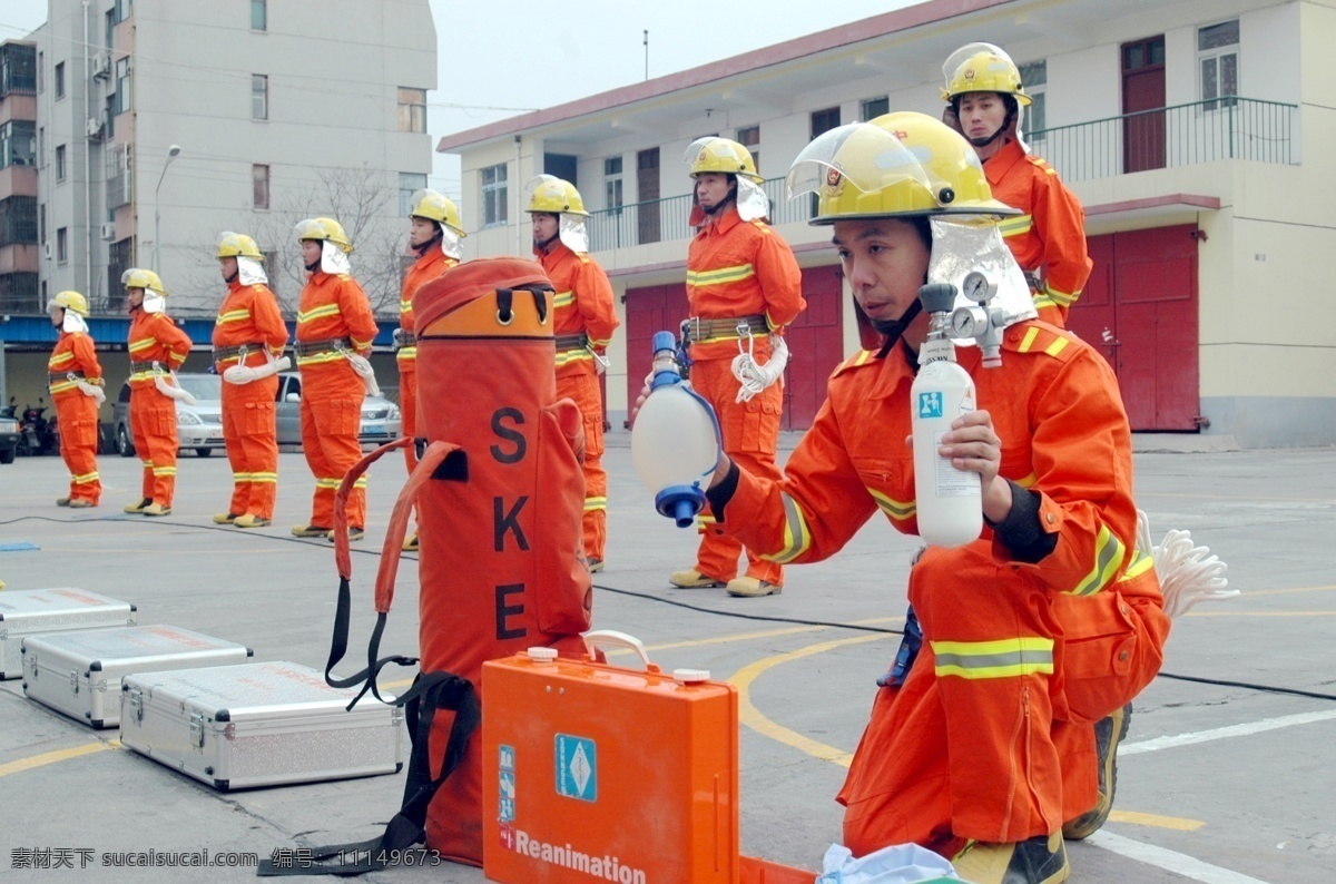 消防 消防队 消防演习 灭火 消防员 人物图库 职业人物