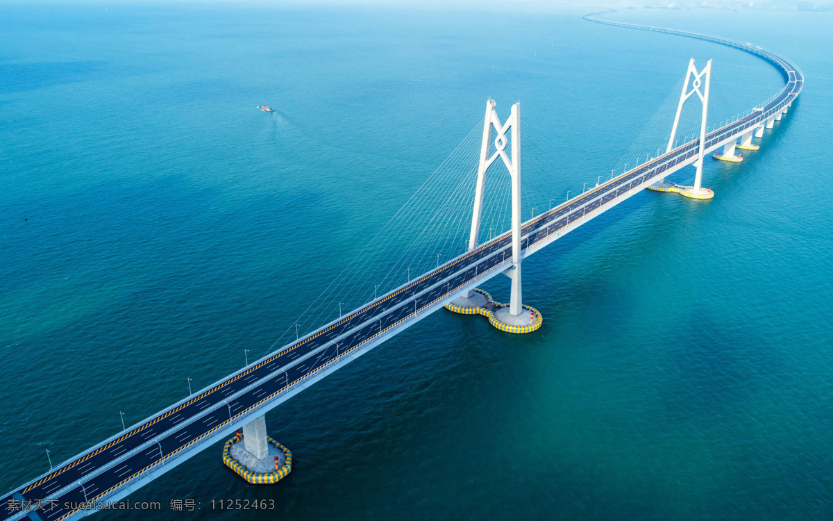 港珠澳大桥 中国 跨海桥 世纪工程 航拍 宏伟 海天一色 建筑园林 建筑摄影
