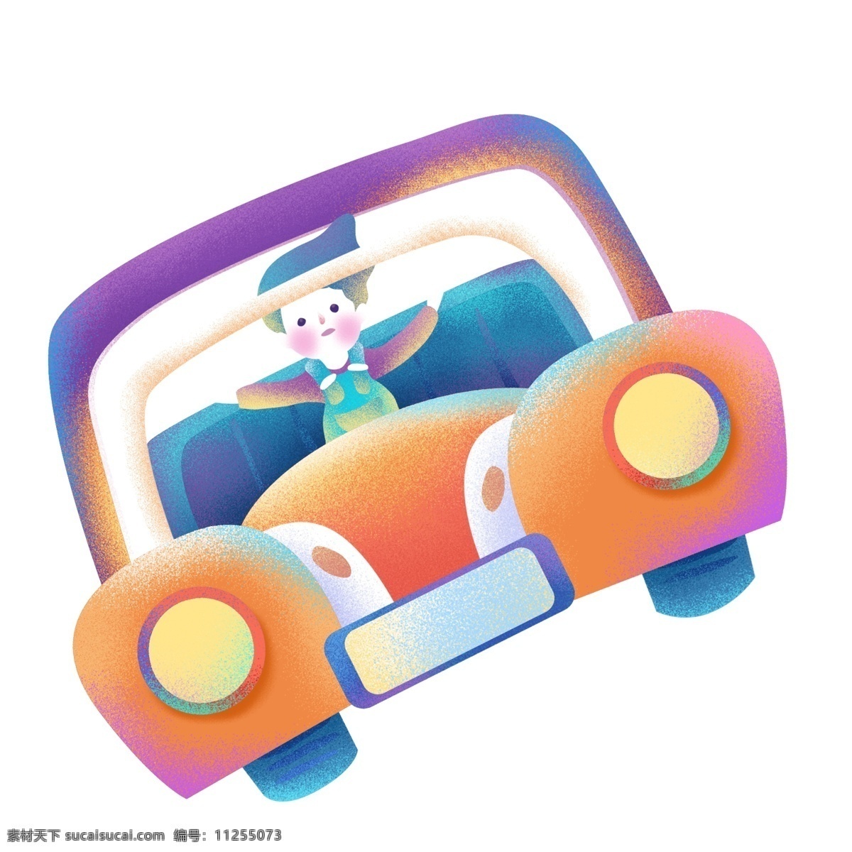 糖果 渐 融 坐在 车上 少年 彩色 卡通 创意 糖果渐融 汽车 男孩 开车 司机 人物