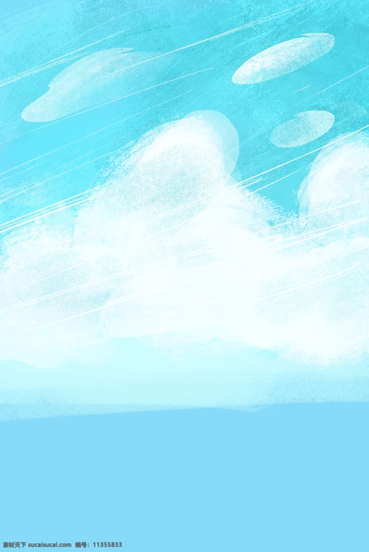 夏天 蓝色 天空 背景 海报 白云 云朵 风景画 放松