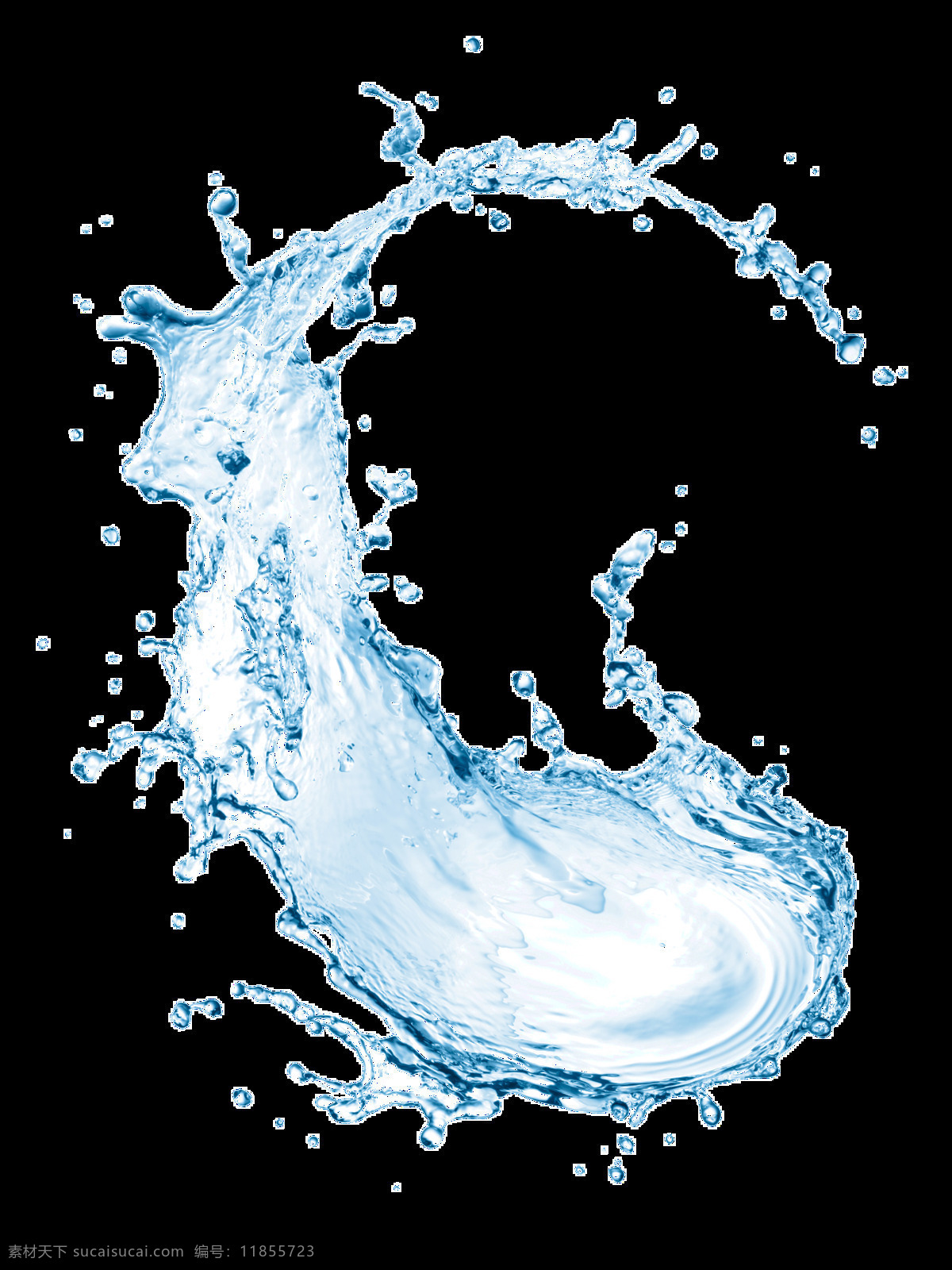 气势磅礴 水 透明 蓝色 爱色 水珠 透明素材 装饰图案 免扣素材 生生不息