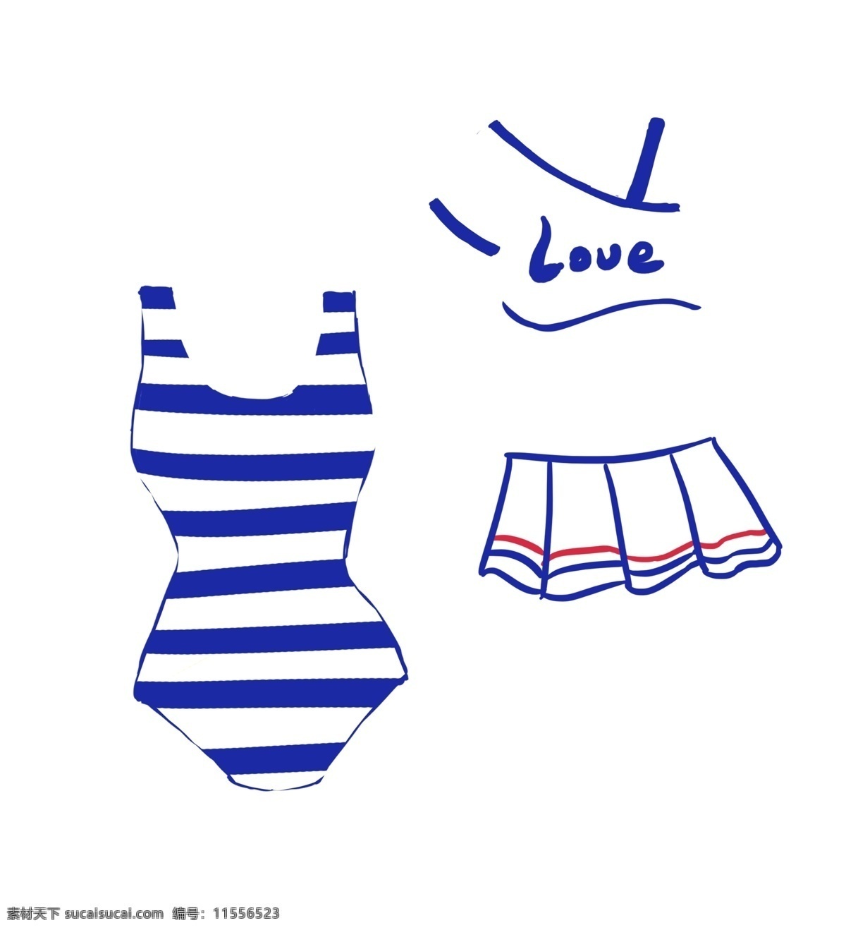 夏季 泳衣 组合 搭配 水手 风 免 扣 泳衣组合 水手风 海军风 可爱性感