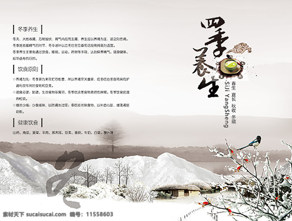 冬季 冬季海报 冬季饮食素材 中国风素材 中国风海报 白色
