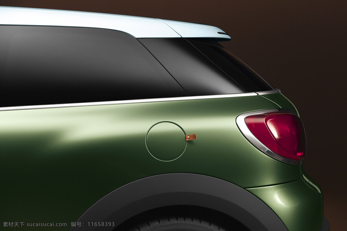 汽车 绿色 2010款 迷你 paceman 概念车 绿色迷你 尾部 尾灯 油箱盖 交通工具 现代科技