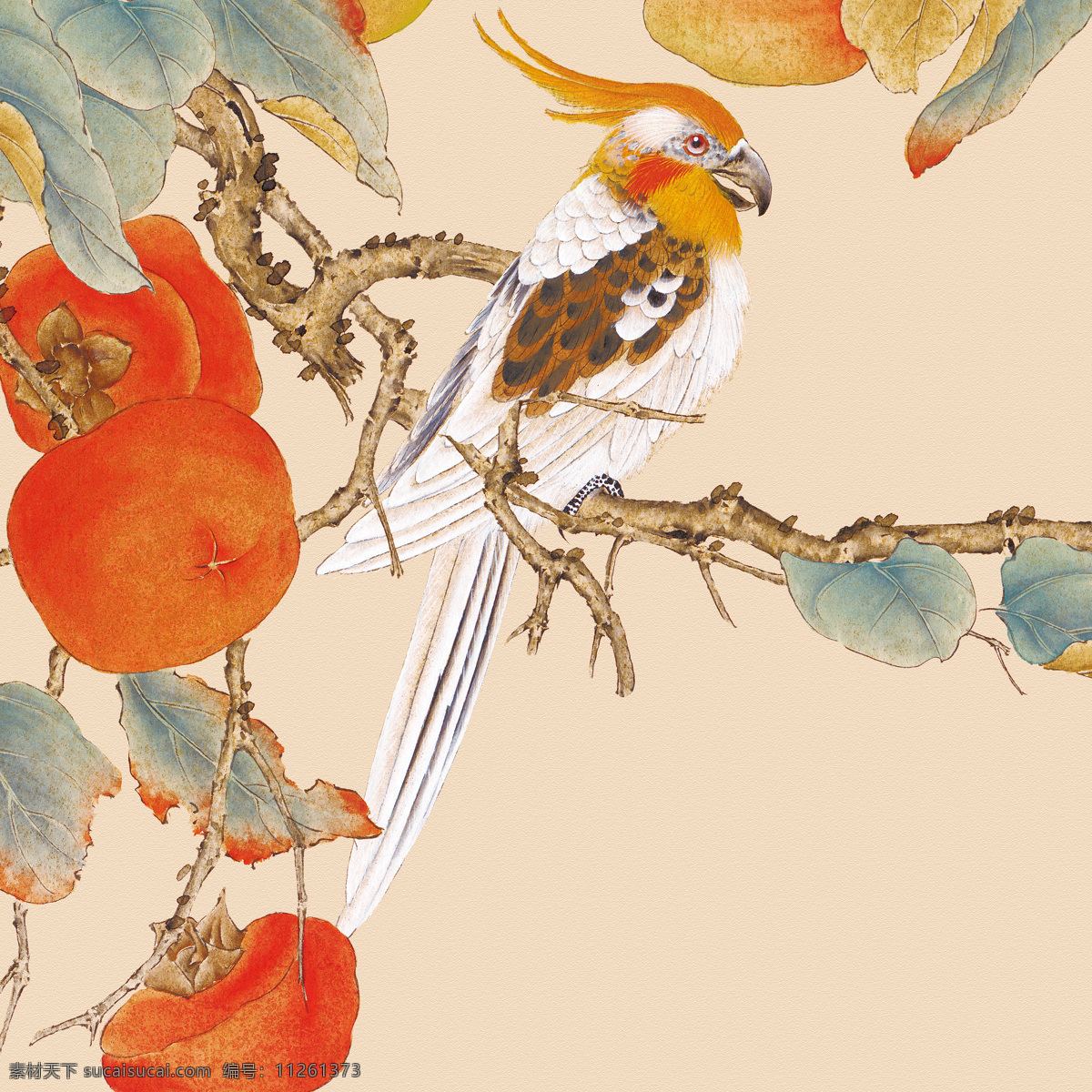 中式田园 工笔花鸟 漂亮的鸟 栩栩如生的鸟 中式画 高清 红果子 新中式 家居画 文化艺术 绘画书法