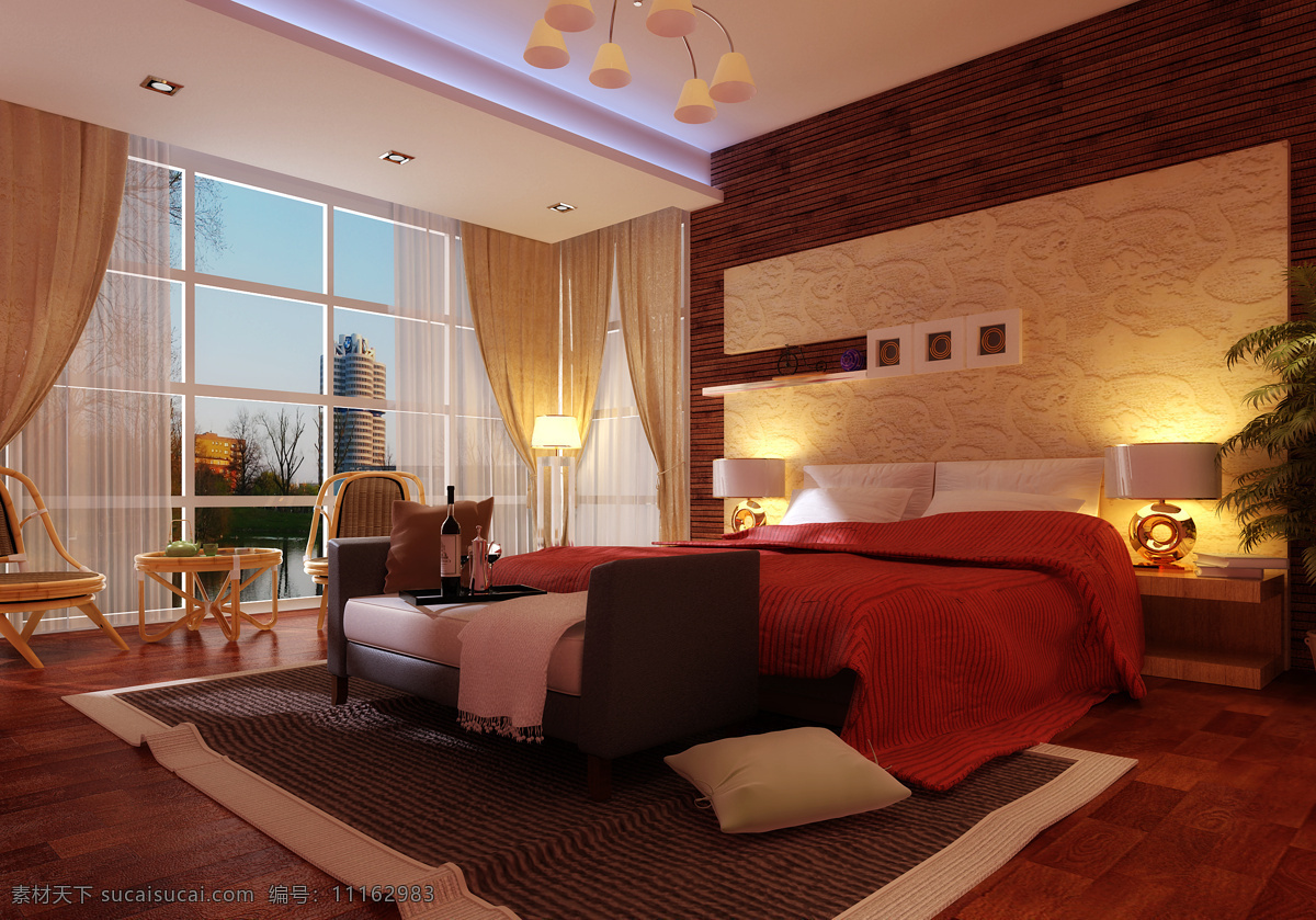 现代 卧室 床 方案 环境设计 室内 室内设计 现代卧室 现代风格卧室 家居装饰素材