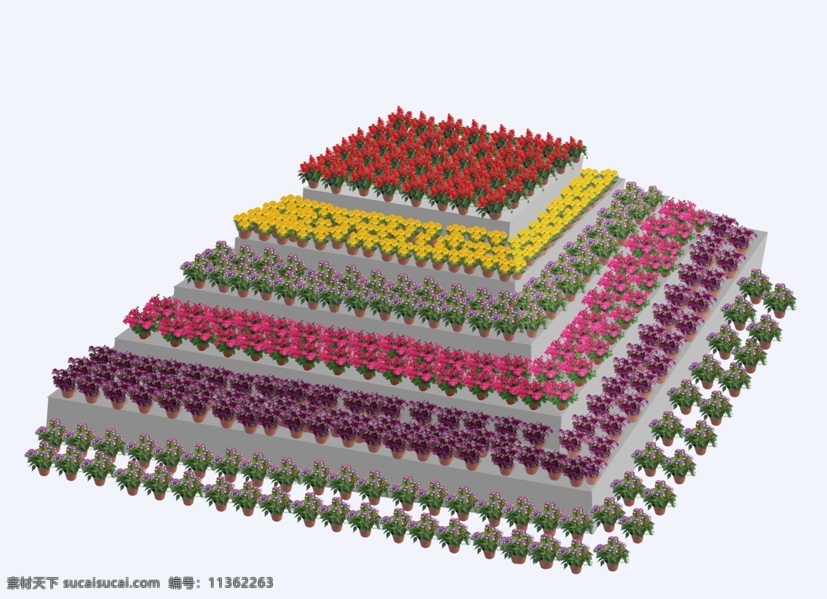 分层 花坛 绿化效果图 盆花 源文件 绿化 效果图 模板下载 盆花效果图 装饰素材 园林景观设计