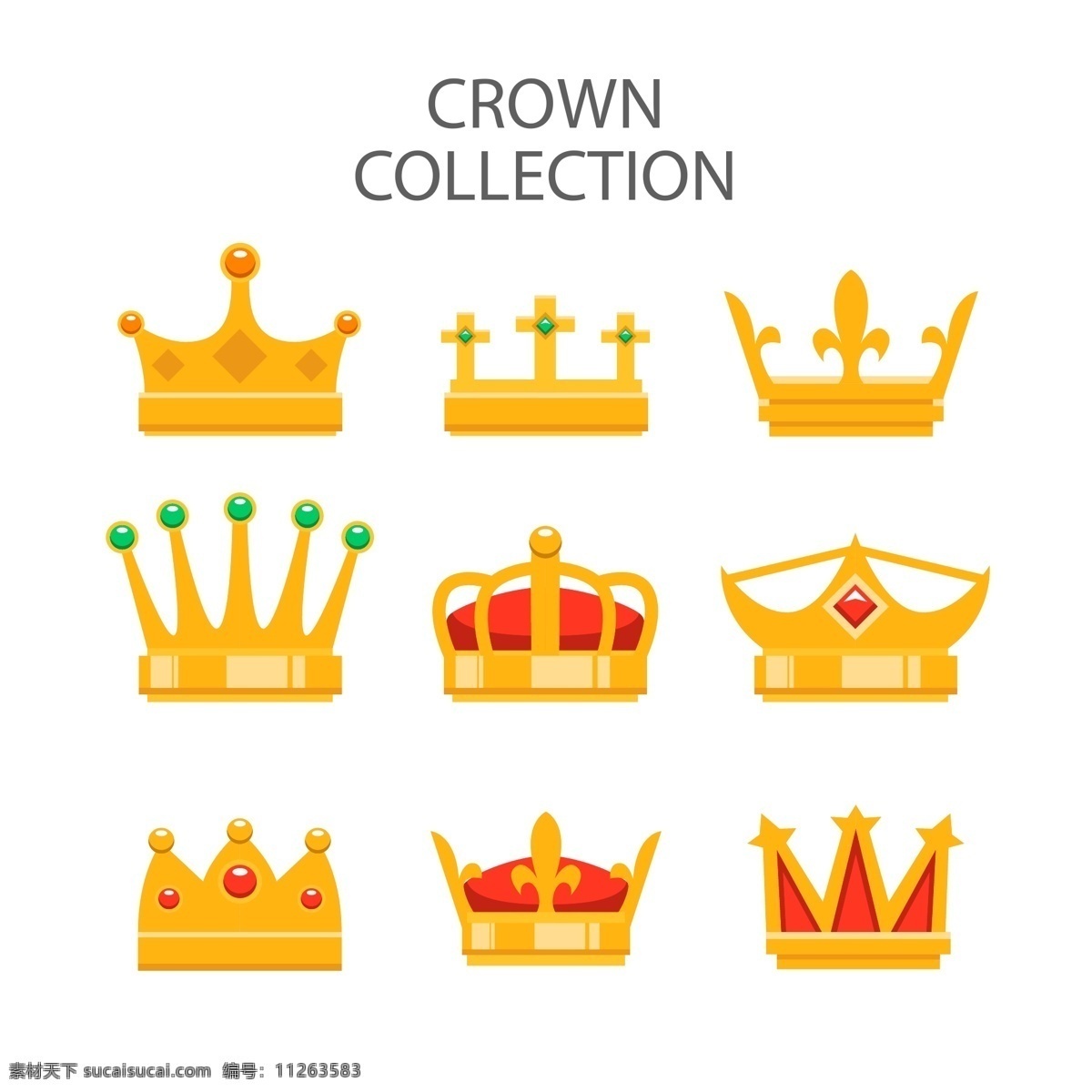款 金色 王冠 矢量 国王 权力 宝石 饰品 文化艺术 节日庆祝