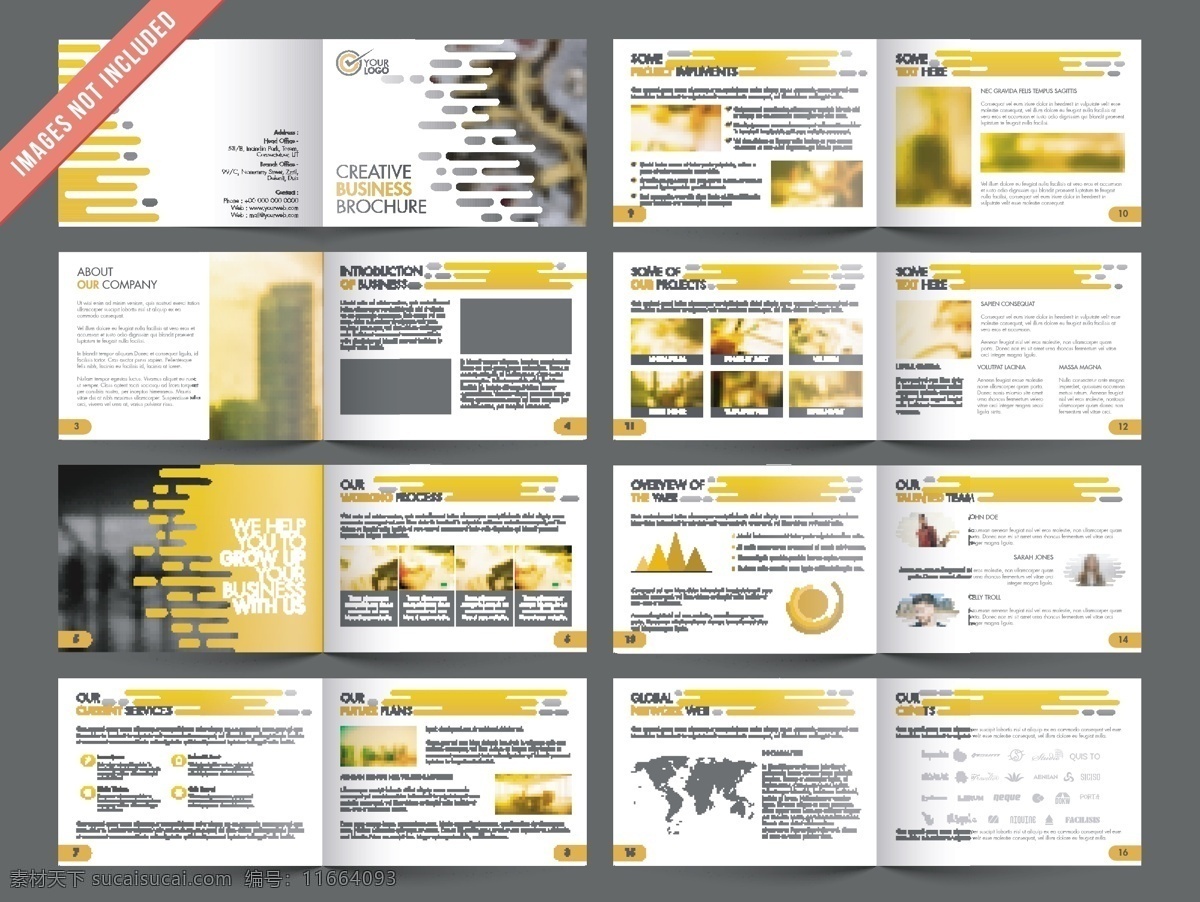 带有 橙色 细节 商务 小册子 宣传册 传单 封面 模板 地图 小册子模板 世界 世界地图 颜色 文具 传单模板 公司 公司标识 文件 身份
