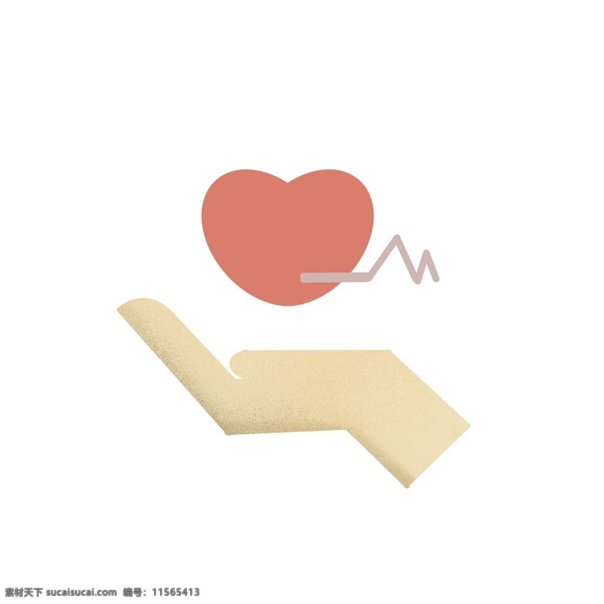 一个 爱护 心脏 标志 一个标志 图标 健康 保护 手绘 扁平化