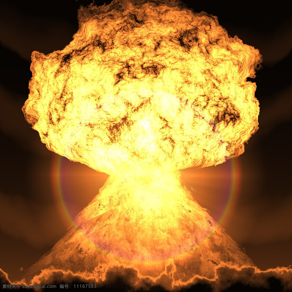 原子弹 爆炸 蘑菇云 光晕 原子弹爆炸 炸弹 核武器 核爆炸 其他类别 生活百科