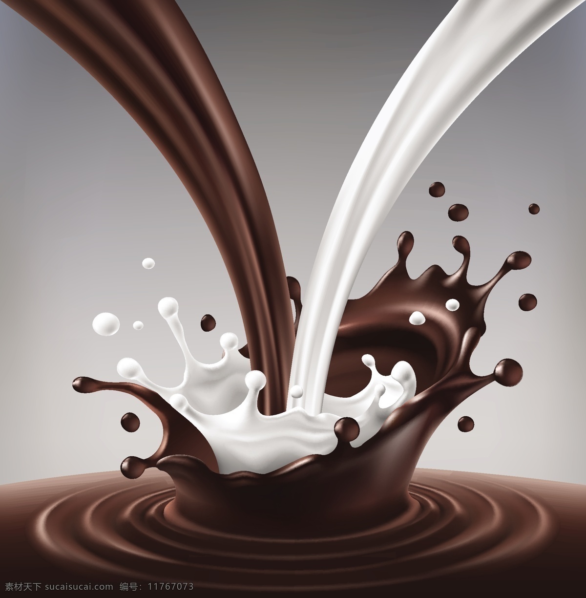 咖啡牛奶 咖啡 牛奶 咖啡效果图 牛奶效果图 食品包装 水滴 国内广告设计