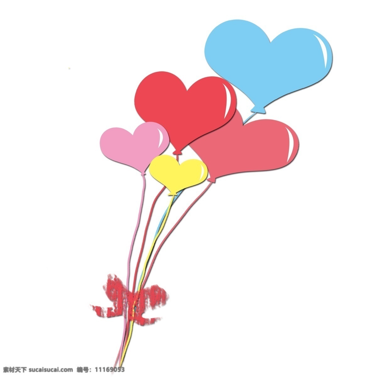 情人节 心形 气球 插画 心形气球 气球装饰 漂浮的气球 浪漫爱情 节日装饰 情人节插画 卡通气球