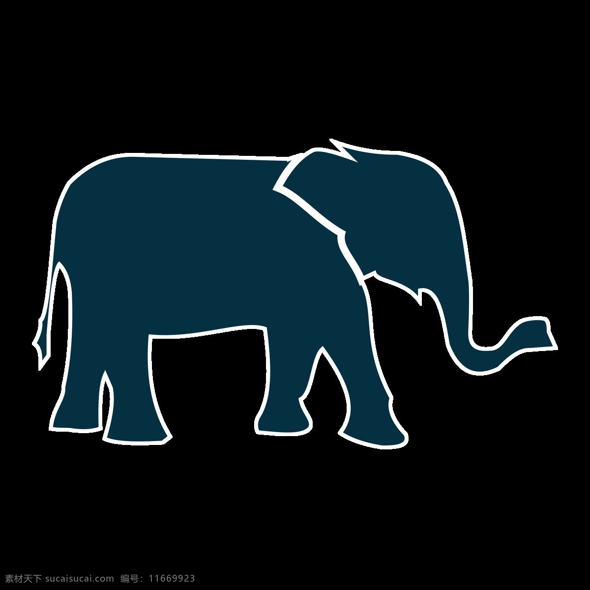 卡通大象 大象 动物 卡通 大象剪影