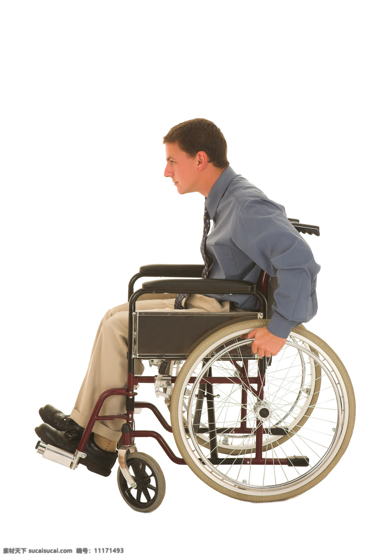 坐 轮椅 残疾人 白底 人物图库 其他人物 摄影图库