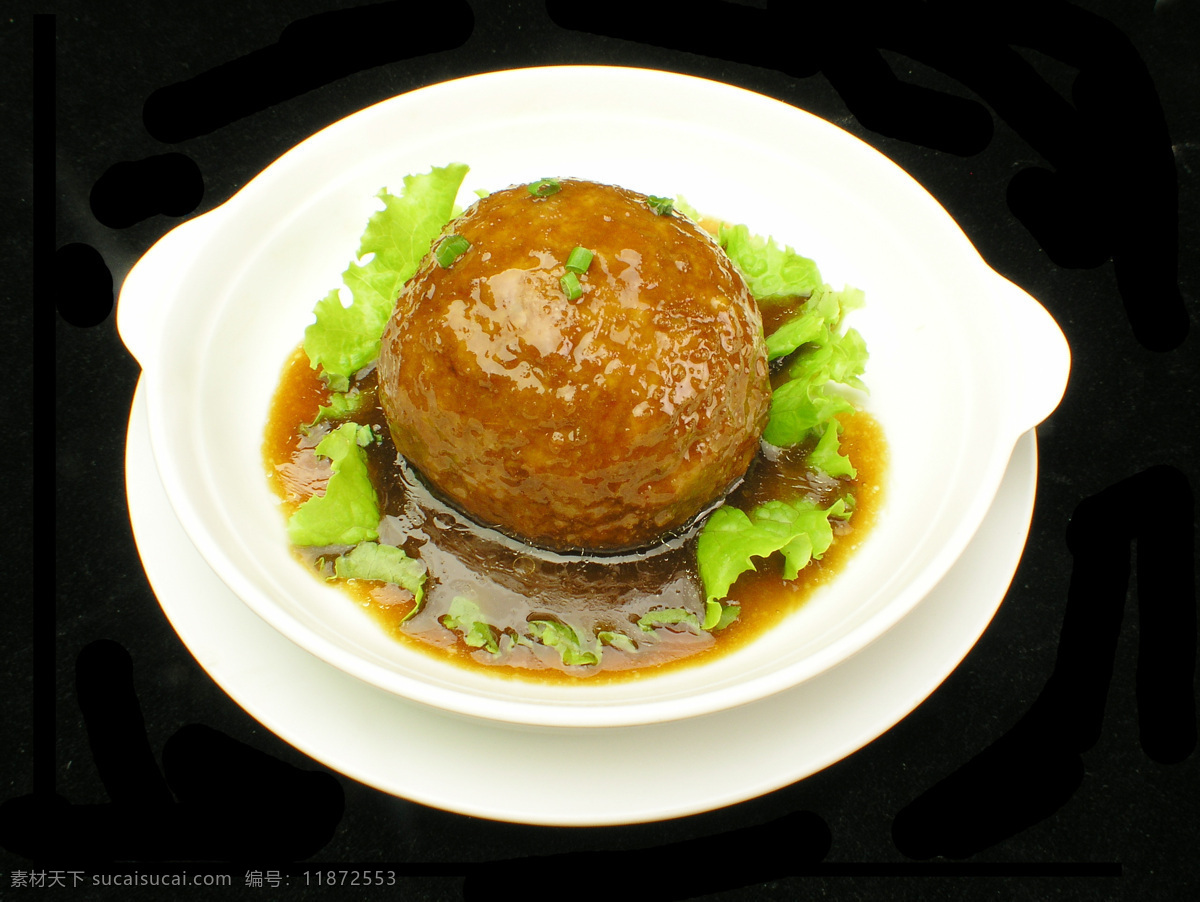 红烧狮子头 红烧 中华美食 美味 熟菜 装饰 盘子 餐饮美食 传统美食 摄影图库