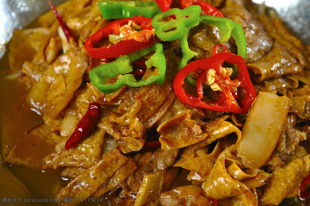 豆腐干 炖菜 红辣椒 绿辣椒 猪肉 传统美食 摄影图片 餐饮美食