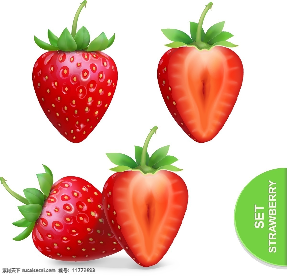 草莓 切面 矢量 水果 矢量图 格式 高清图片