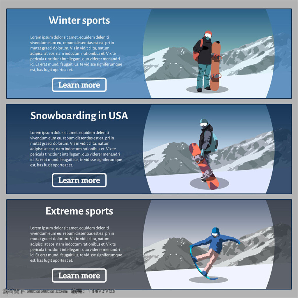 滑雪 运动 人物 横幅 广告 模版 滑雪板 生活百科 高山 其他类别 图