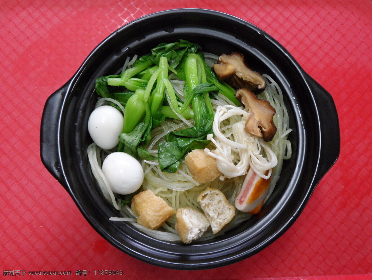 三鲜粉丝 鹌鹑蛋 粉丝 青菜 砂锅 美食 传统美食 餐饮美食 砂锅土豆粉