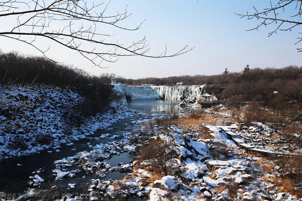 黑龙江 镜泊湖 冬季 风景