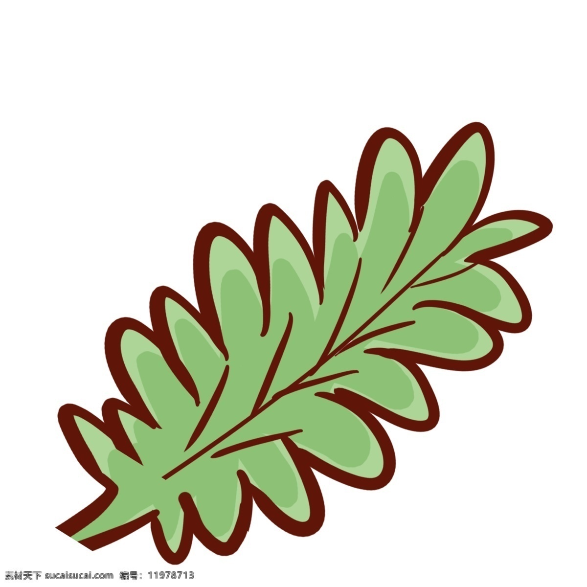 简笔 植物 树叶 插画 绿色 卡通 彩色 小清新 创意 手绘 绘画元素 现代 简约 装饰 图案