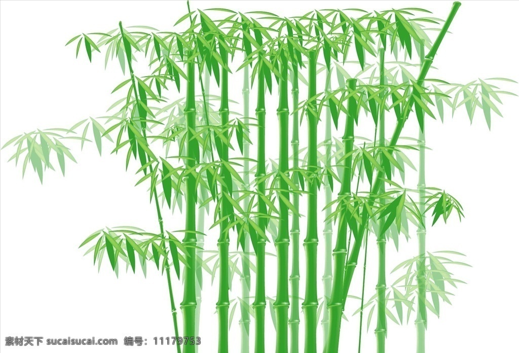 手绘竹子素材 矢量 手绘 卡通 水彩 竹子 竹 元素