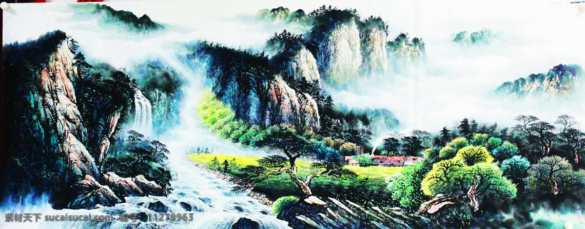 山水画 山水 国画 国画山水 写意山水 艺术绘画 文化艺术 绘画书法