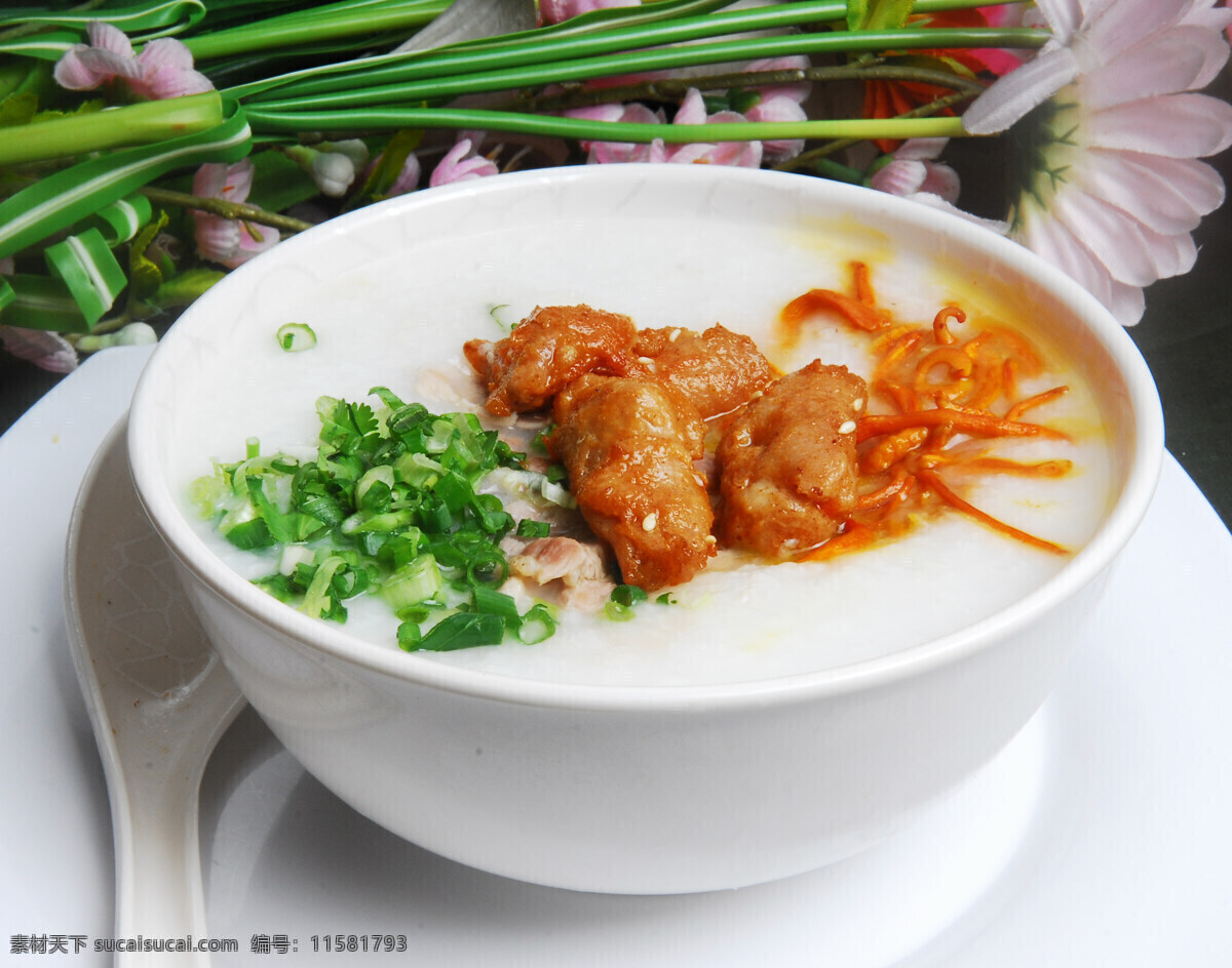 虫草 花 鸡 扒 粥 早餐 中西餐 美食 鸡块 鸡扒 虫草花 米粥 广东 风味 健康饮食 养生美食 生滚粥 鸡粥 传统美食 餐饮美食