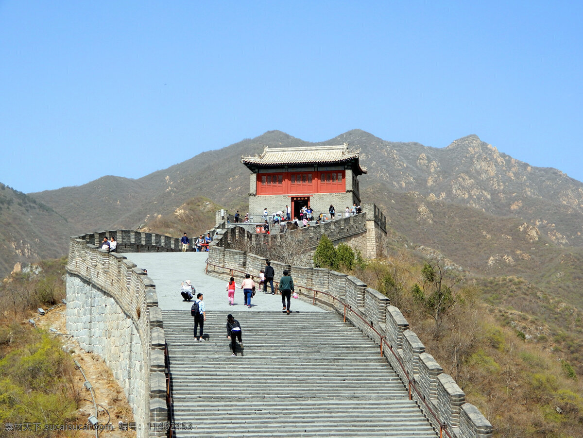 居庸关长城 长城 城墙 蓝天 城楼 建筑 古代建筑 建筑摄影 建筑园林