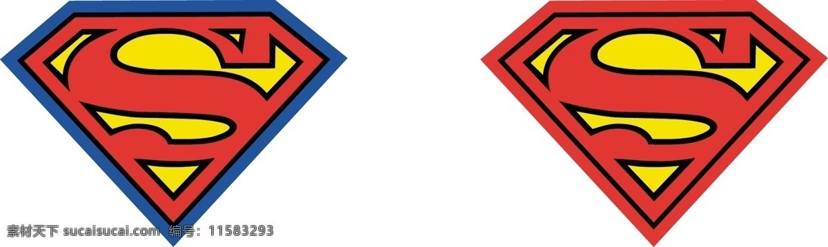 超人 s 标志 矢量图 标识标志图标 矢量图库