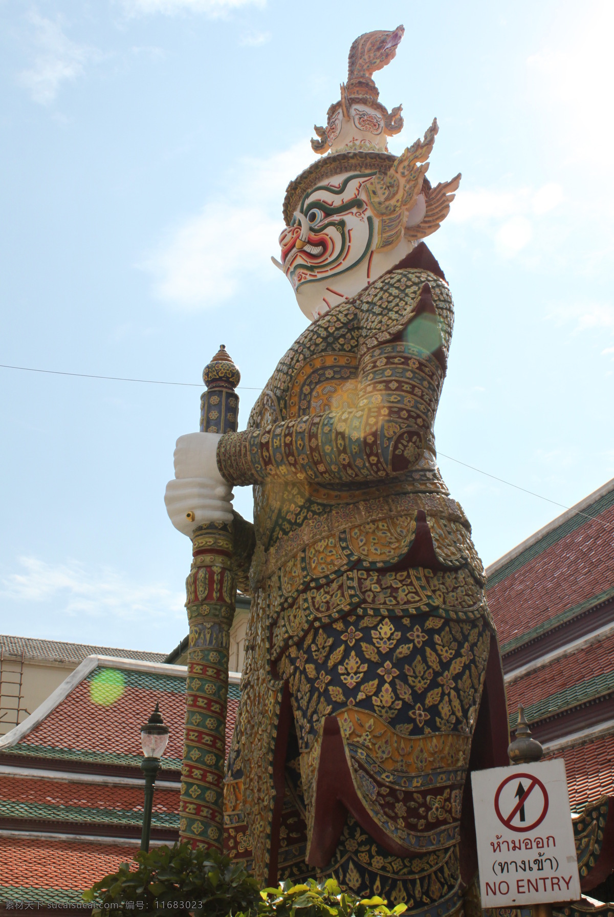 泰国 大 皇宫 战神 武士 雕塑 摄影图片 泰国大皇宫 战神武士 风景 生活 旅游餐饮