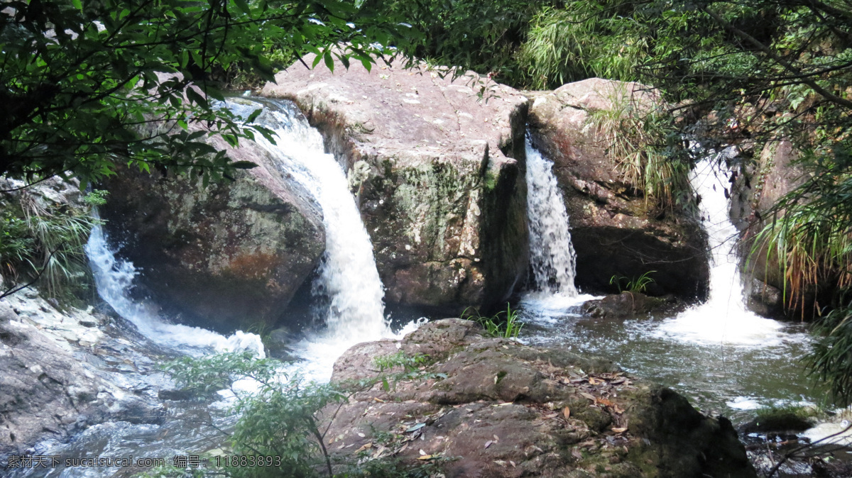 深山瀑布 山水 瀑布 石头 清幽 自然 清澈 自然景观 山水风景