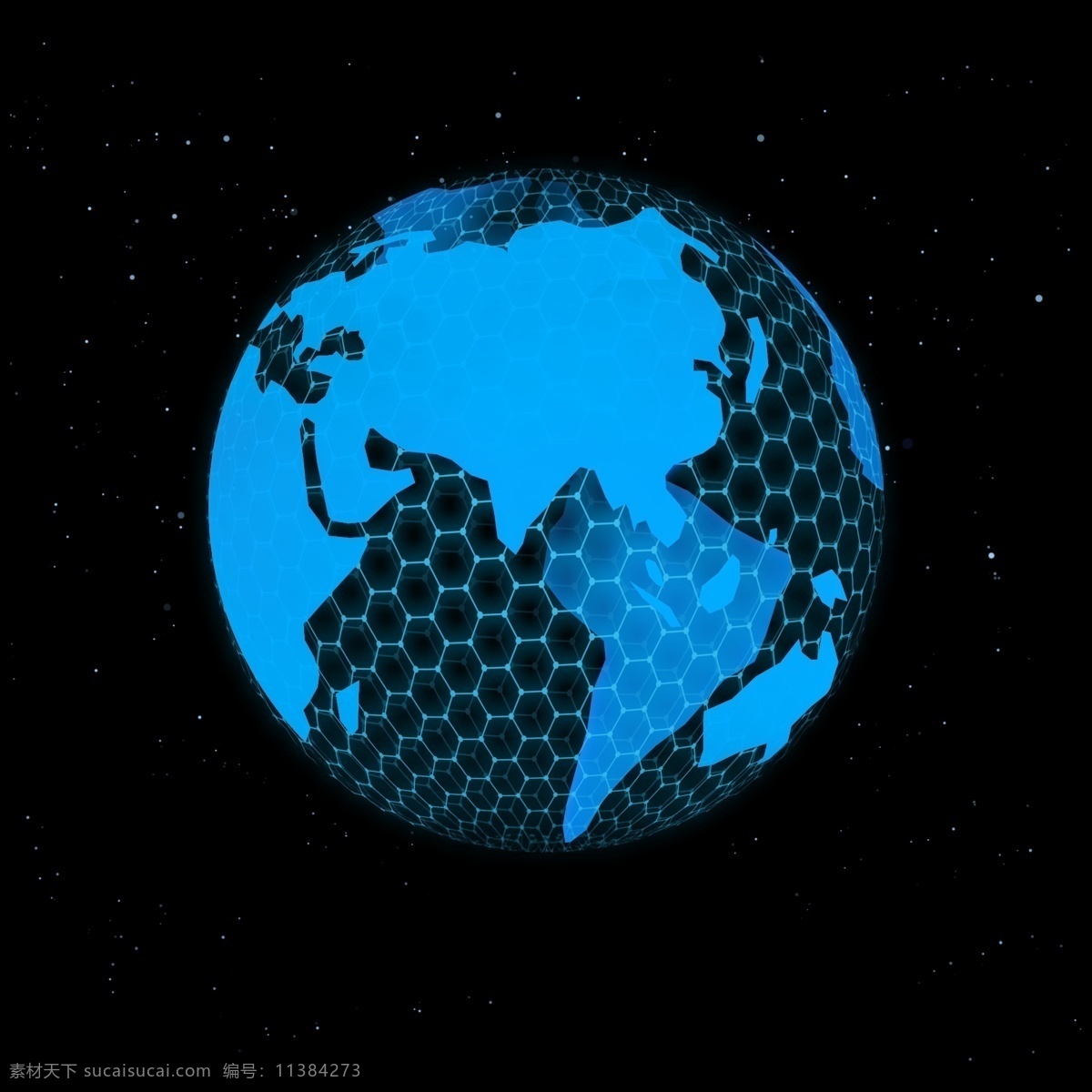 现代科技 蓝色 网状 发光 地球 商用 线条 科技 地图 现代