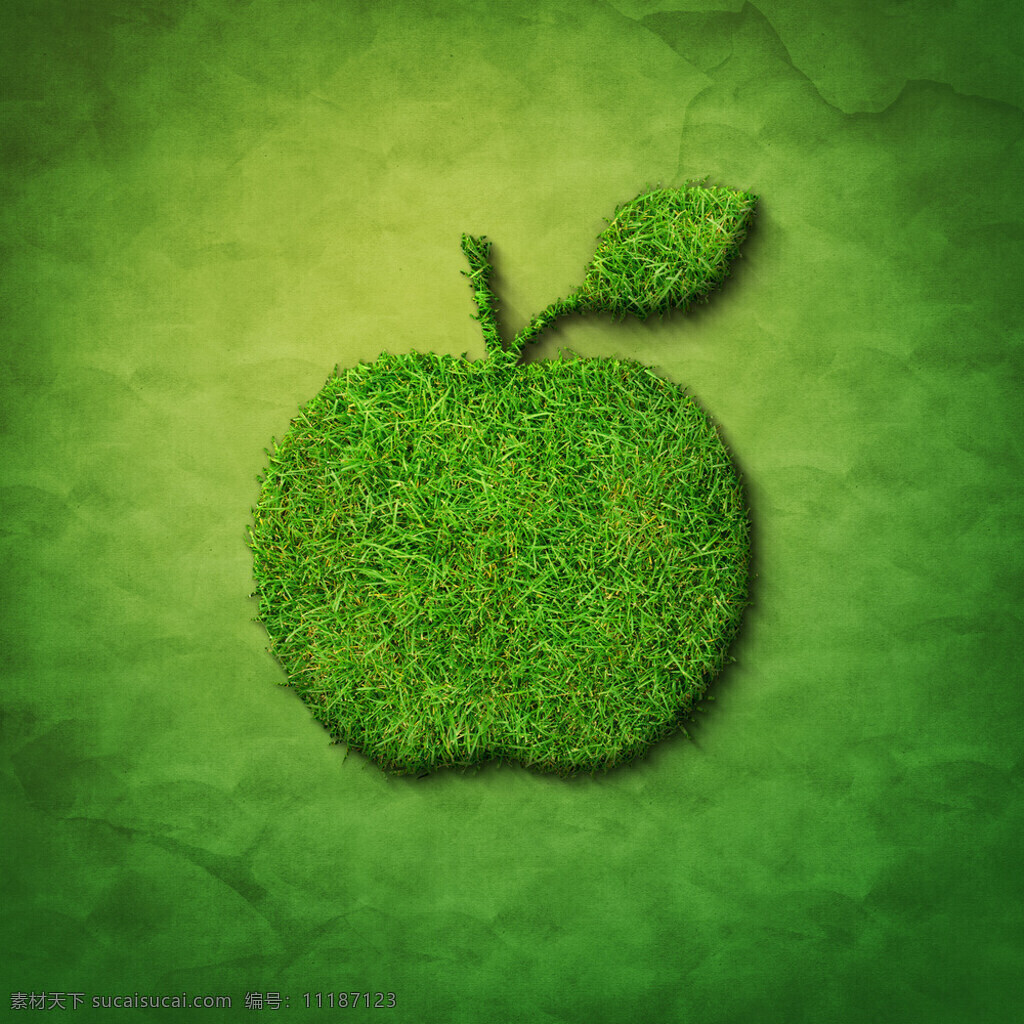 绿色世界 绿色苹果 草 地坯 树 草地 创意图片 节能 环保 绿间 高清图片 green world 绿色 世界 高清